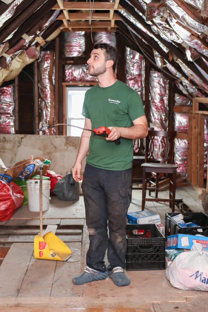 GreenLife employee performing test